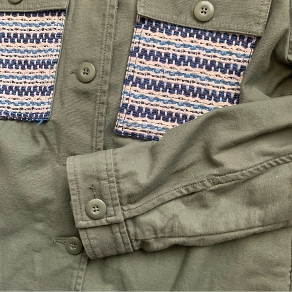 NWOT GAP Embroidered Army Green Utility Shirt Jacket Sz XS - Picture 8 of 11